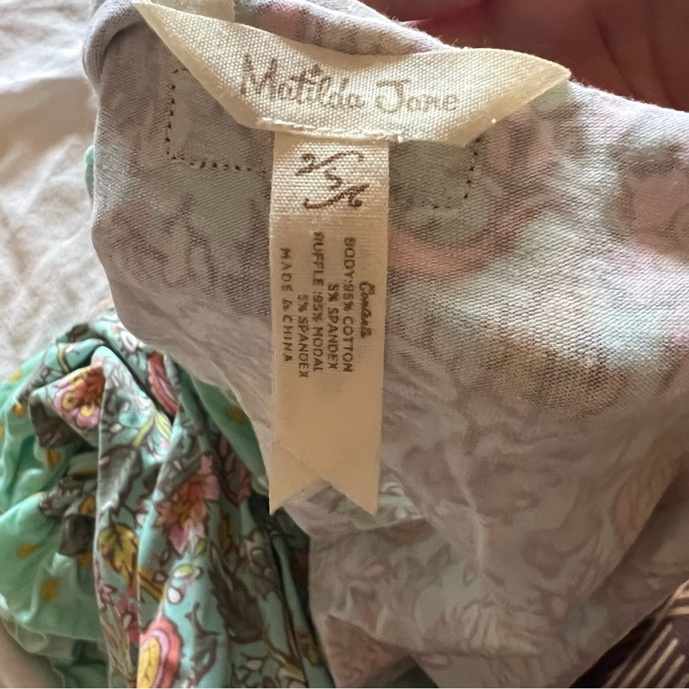 Matilda Jane Mint Green Ruffled edge floral & Paisley print wrap dress. - Picture 4 of 10